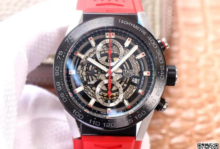 TAG Heuer Carrera CAR2A1Z.FT6050 XF Factory 1:1 Best Edition Replica Watch Red Strap